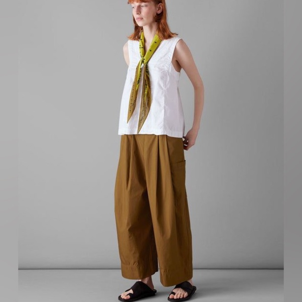 Toast UK Cotton Fisherman Trousers Tawny Brown UK 14/US 10 EUC- small alteration